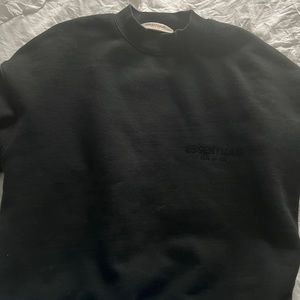 Fear of God Essentials Black Crewneck Sweatshirt